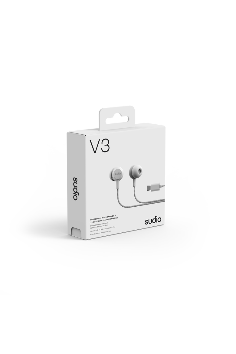V3 Wired Earphones, Alternate, color, White