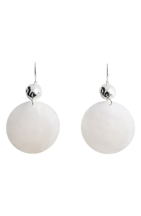 Shell Pendant Drop Earrings