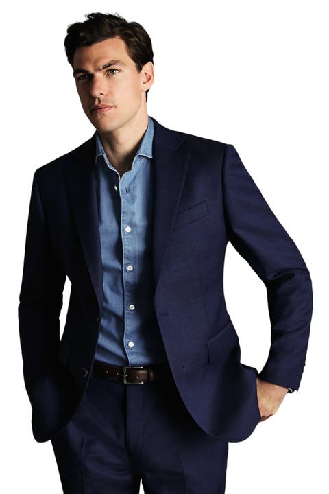 Slim Fit Natural Stretch Birdseye Suit Jacket