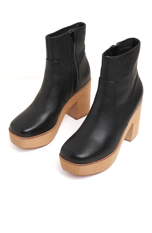 Charlotte Stone Paz Platform Clog Boot In Black