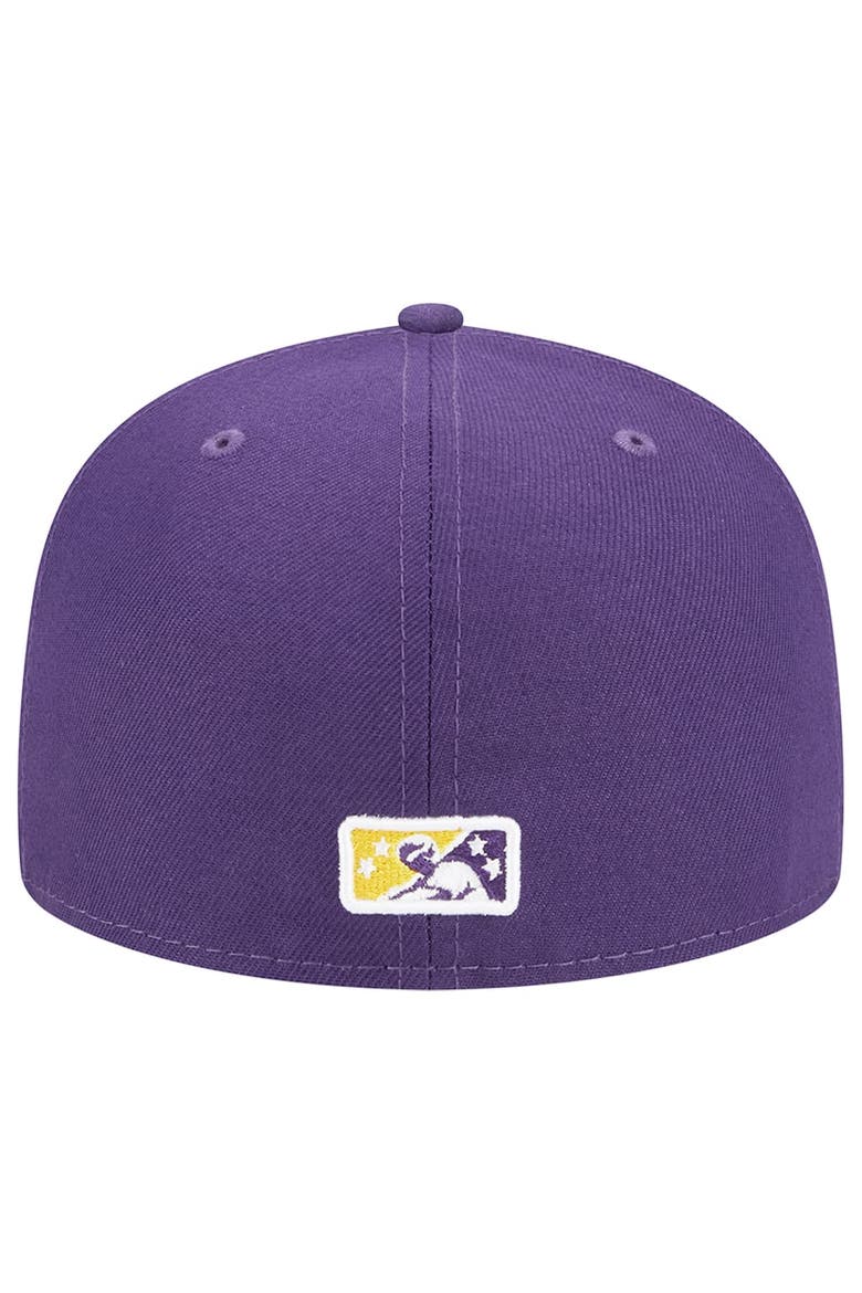 Men's New Era Purple Charlotte Knights Theme Nights Uptown  59FIFTY Fitted Hat, Alternate, color, Purple