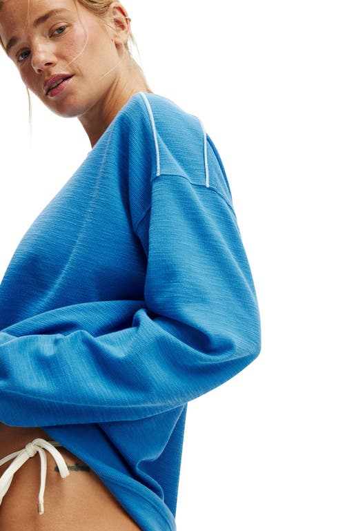 COTTON ON BODY RIB LONG SLEEVE BEACH TOP 