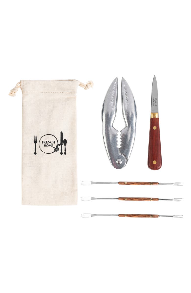 FRENCH HOME 6-Piece Seafood Tool Set, Main, color, Wood