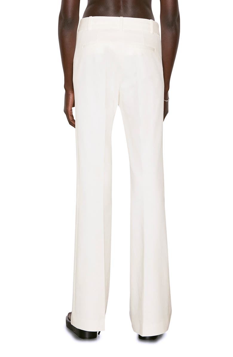 FRAME Le High Flare Stretch Cotton Trouser Pants, Alternate, color, Blanc