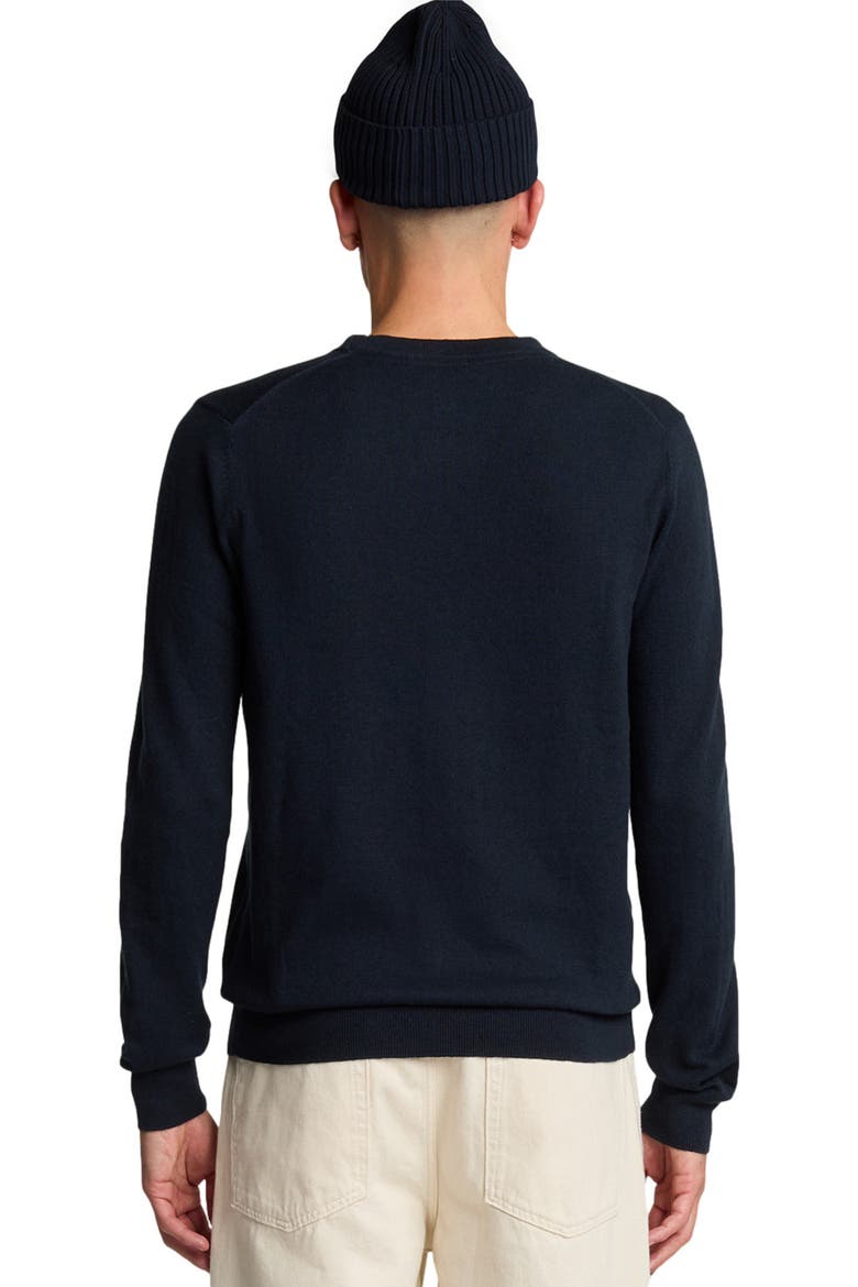 Cotton Merino Crew Neck Sweater, Alternate, color, Dark Navy