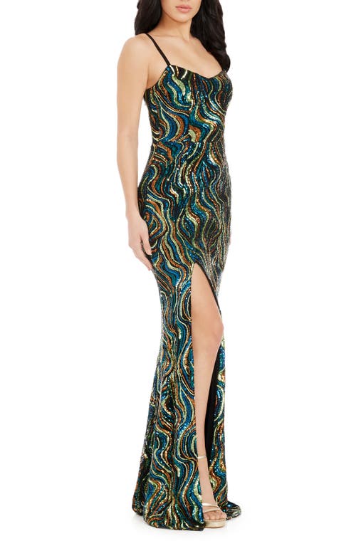 DRESS THE POPULATION DRESS THE POPULATION TORI SEQUIN MERMAID GOWN