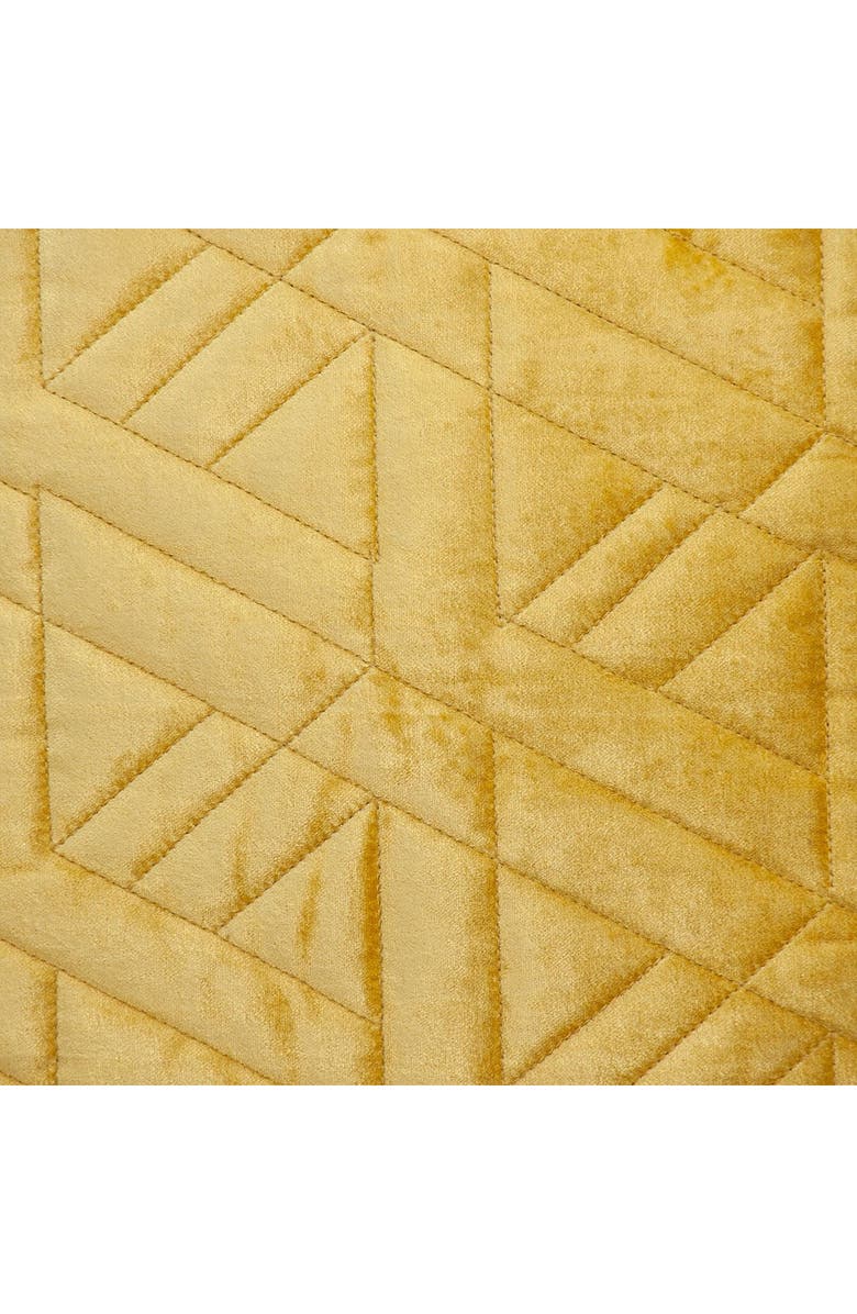 PARKLAND COLLECTION Delta Topstitched Throw Pillow, Alternate, color, Yellow