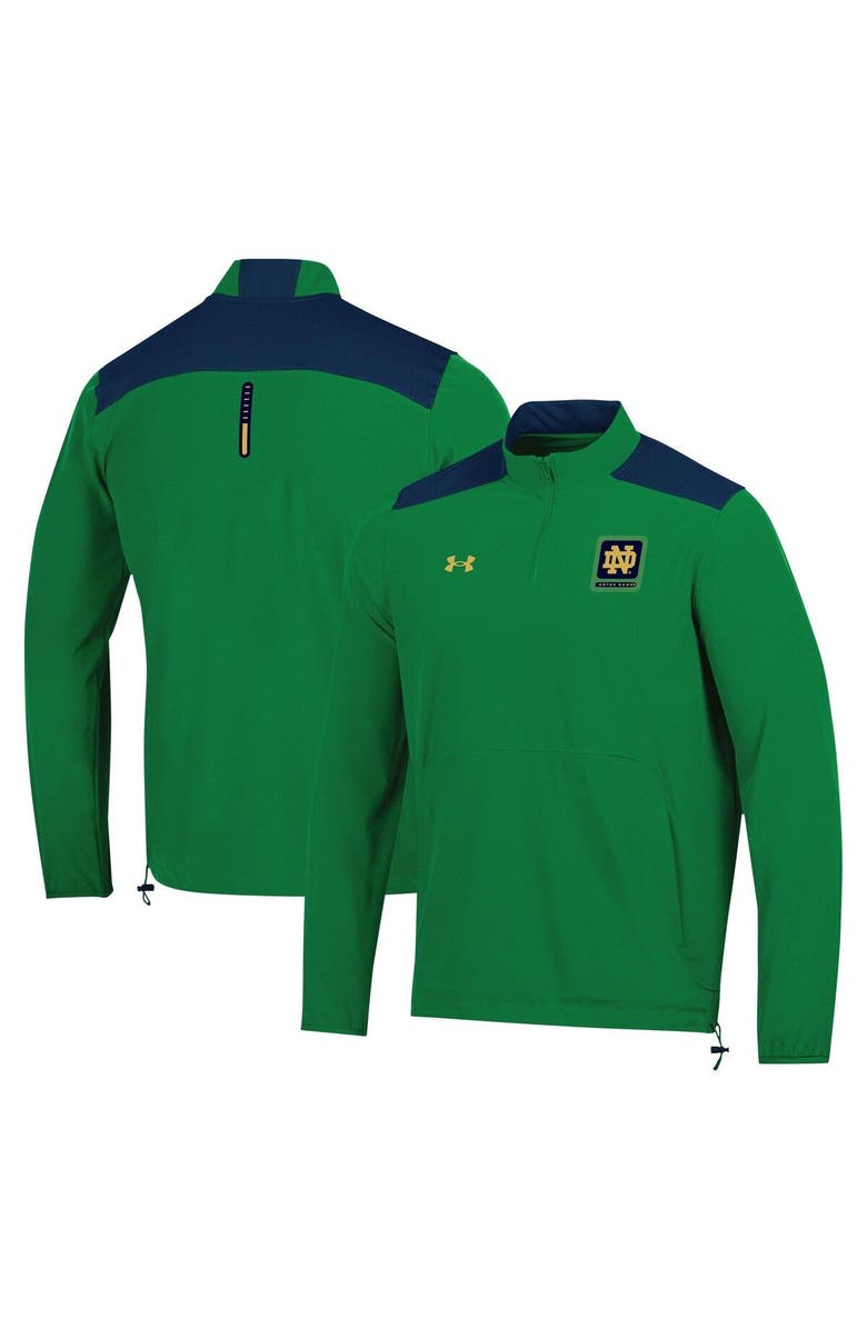 Under Armour Men's Under Armour Green Notre Dame Fighting Irish 2023 Motivate Half-Zip Top, Main, color,