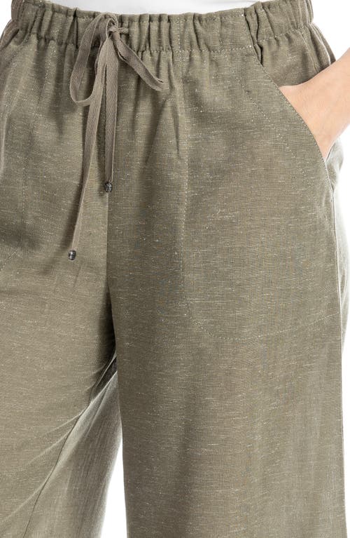 MAX STUDIO MAX STUDIO HEATHERED CROP WIDE LEG PANTS