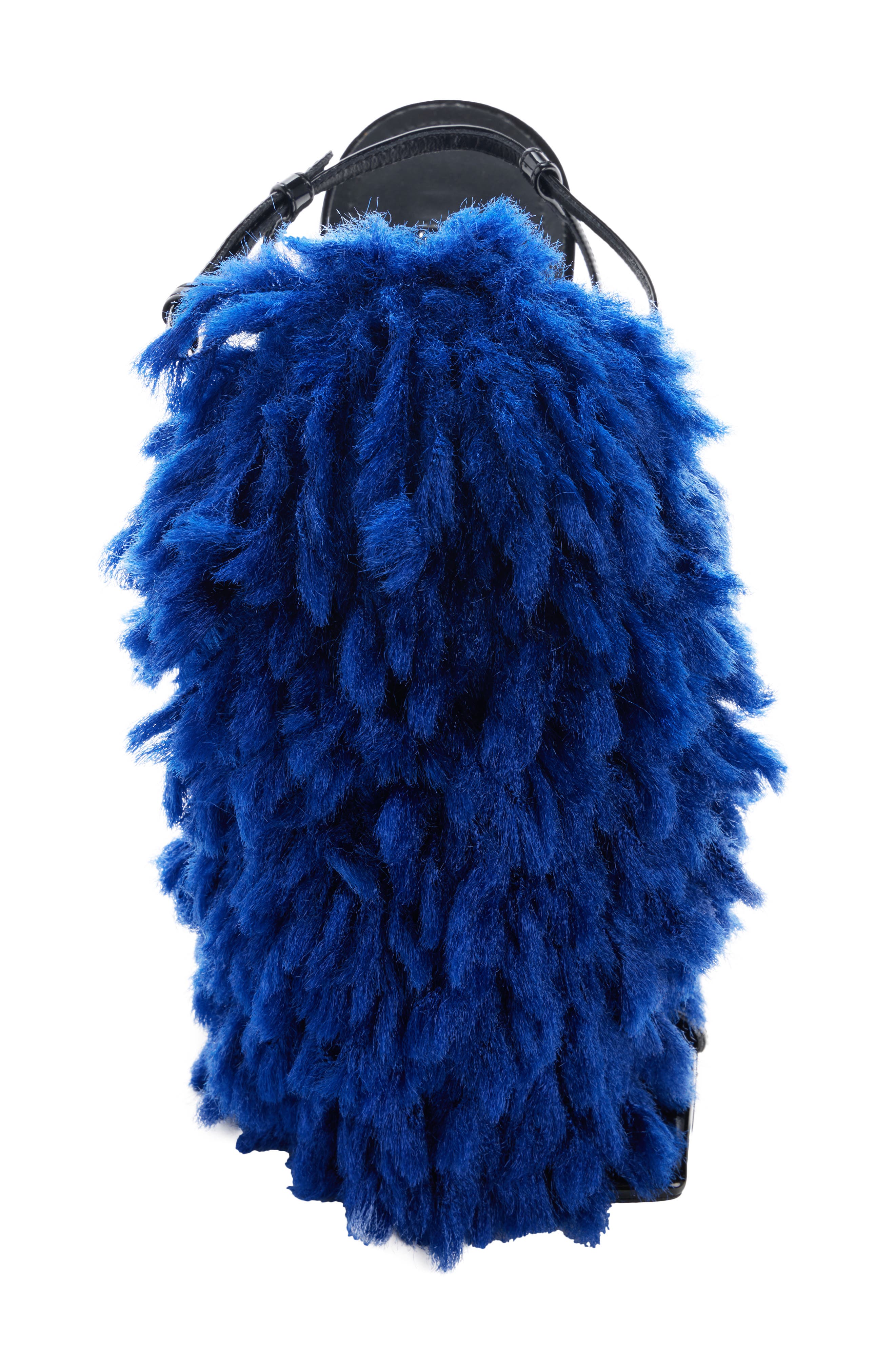 Pompom Sandal, Alternate, color, SAPHIR BLUE