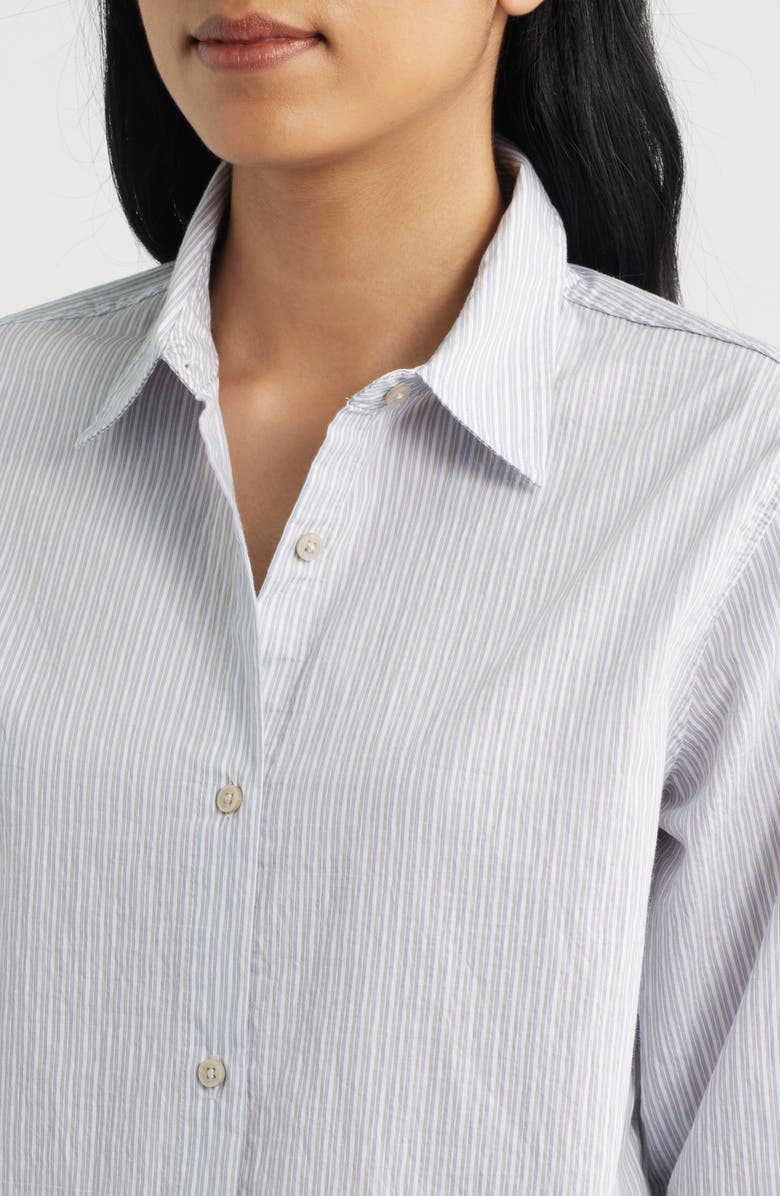 Mavi Jeans Stripe Button-Up Shirt, Alternate, color, Blue Striped