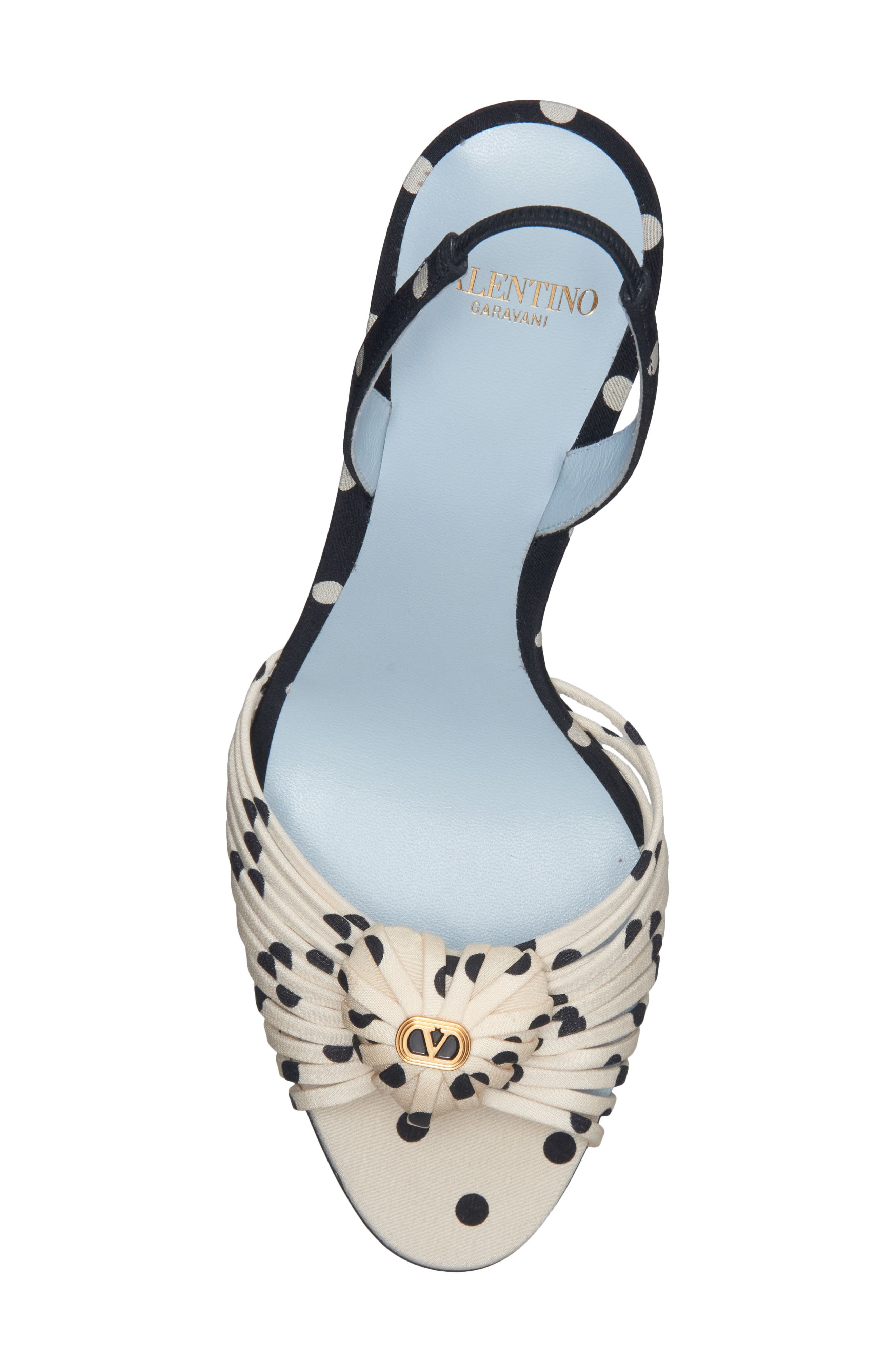 Coeur Royal Polka Dot Sandal, Alternate, color, BLACK/ OFF WHITE