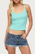 EDIKTED Basic Babe Stretch Cotton Crop Camisole