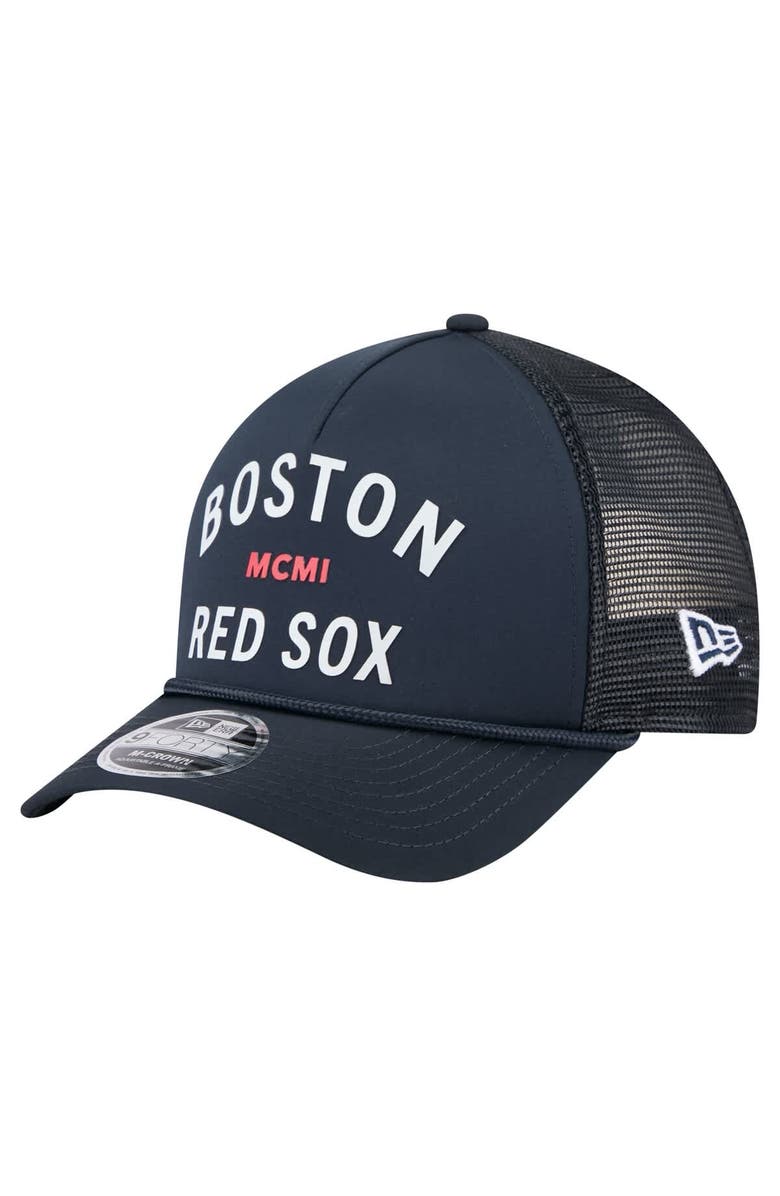 New Era Men's New Era Navy Boston Red Sox Minimalist 9FORTY A-Frame Adjustable Hat, Main, color, Navy