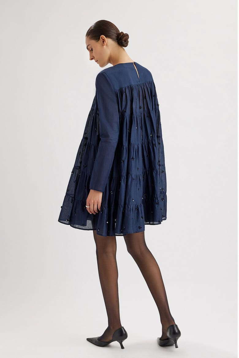 Soliman Embellished Dress, Alternate, color, Navy
