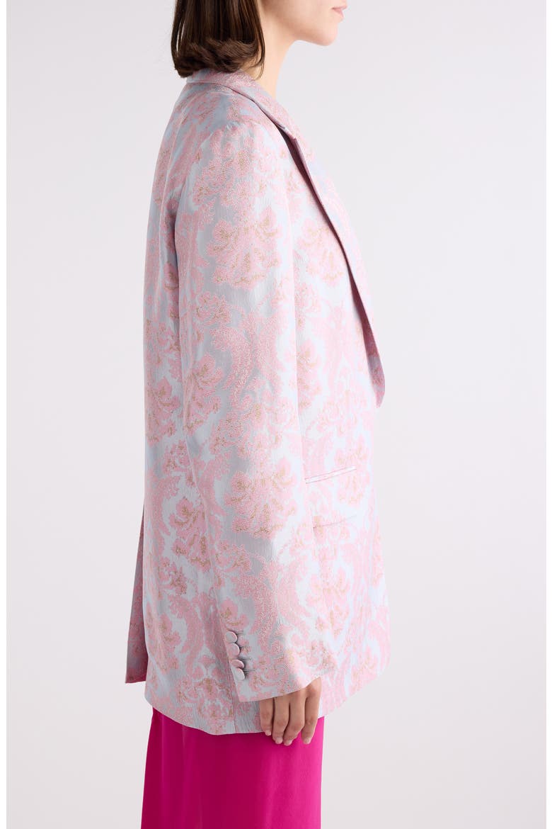 Blanchets Floral Jacquard Single Breasted Blazer, Alternate, color, LIGHT BLUE