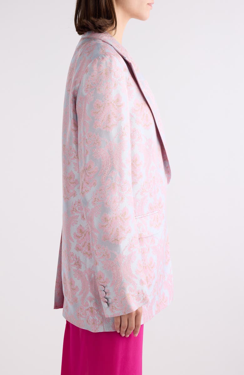 Dries Van Noten Blanchets Floral Jacquard Single Breasted Blazer, Alternate, color, 