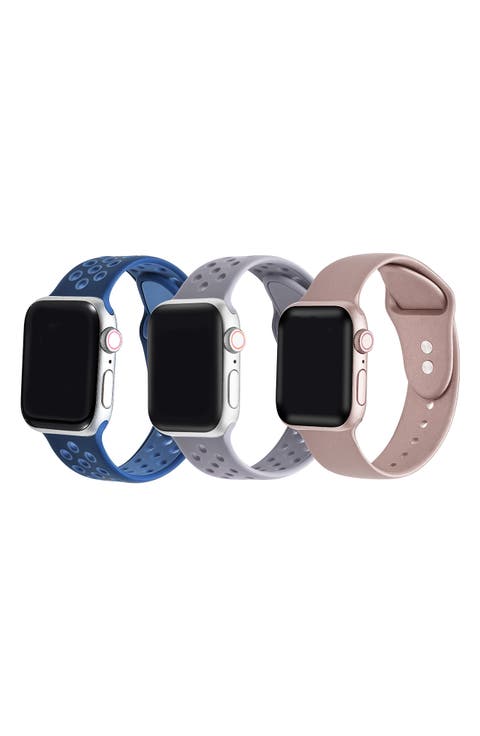Assorted 3-Pack Silicone Apple Watch® Watchbands