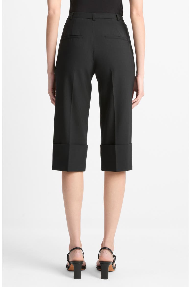 Cuffed Hem Crop Pants, Alternate, color, BLACK