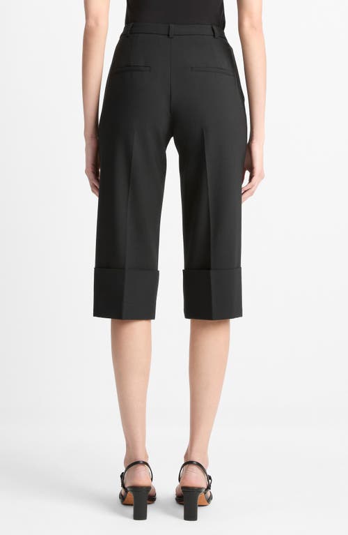 Vince Cuffed Hem Crop Pants In Black
