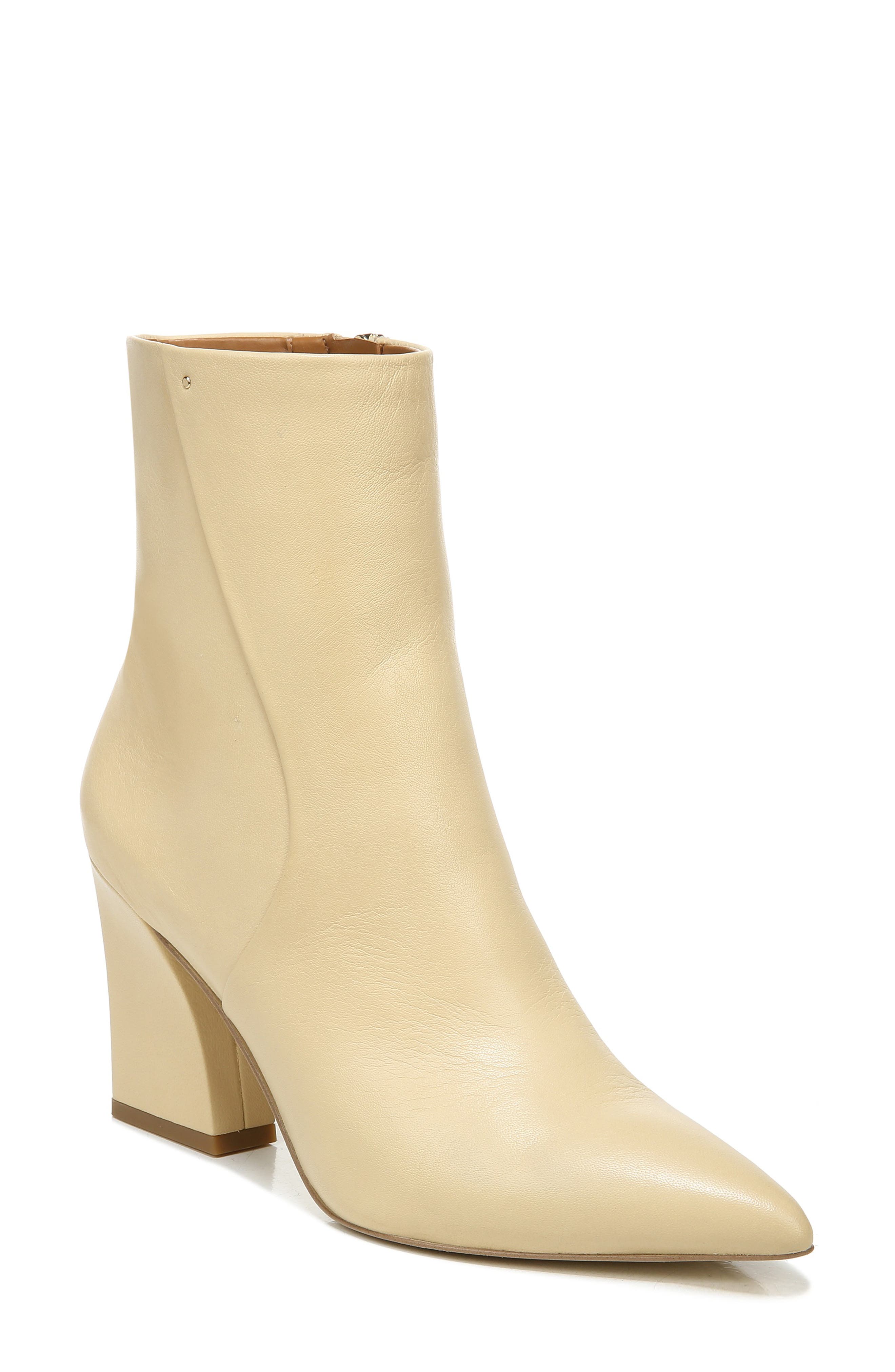 Vesi Leather Bootie, Main, color, BEIGE