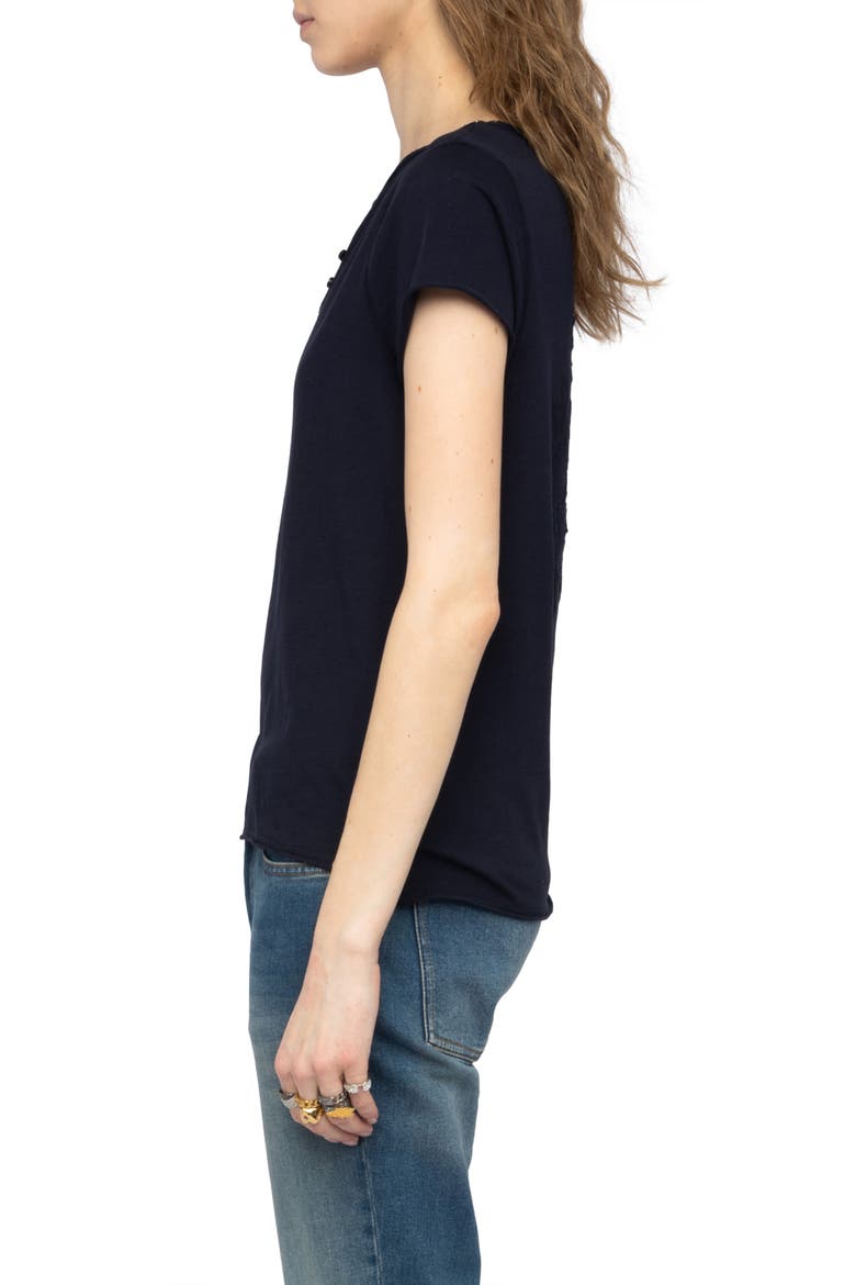 Tunisien Fishnet Slub Cotton T-Shirt, Alternate, color, ENCORE
