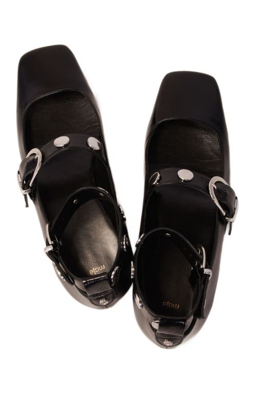 Maje Patent-leather Ballerina Shoes In Black