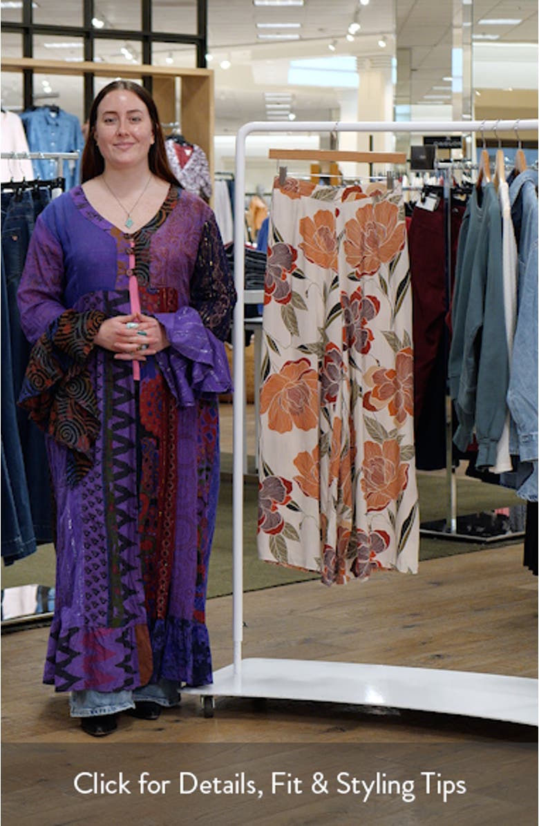 Bertha Floral Print Wide Leg Pants, sales video thumbnail