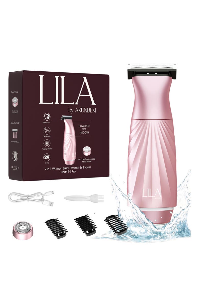 LILA BY AKUNBEM Pearl P1 Pro 2-in-1 Bikini Trimmer & Shaver, Main, color, 
