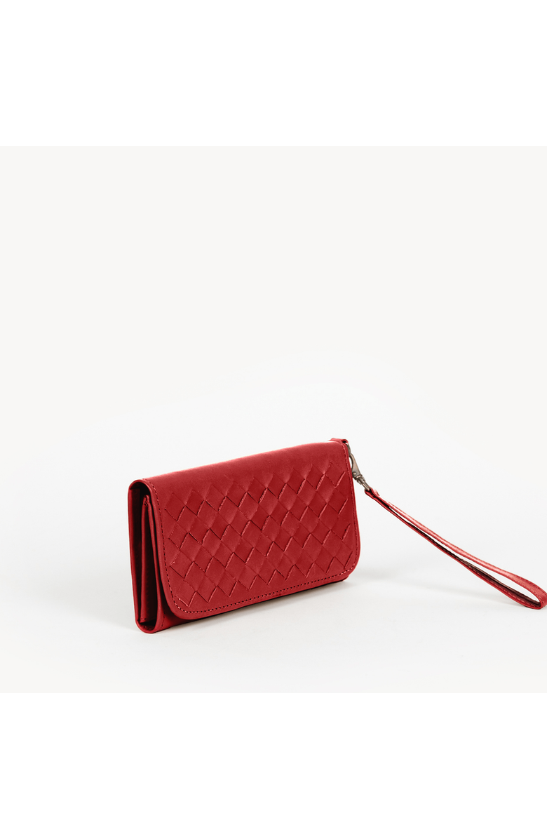 Deux Mains Woven Wristlet Wallet, Alternate, color, Red