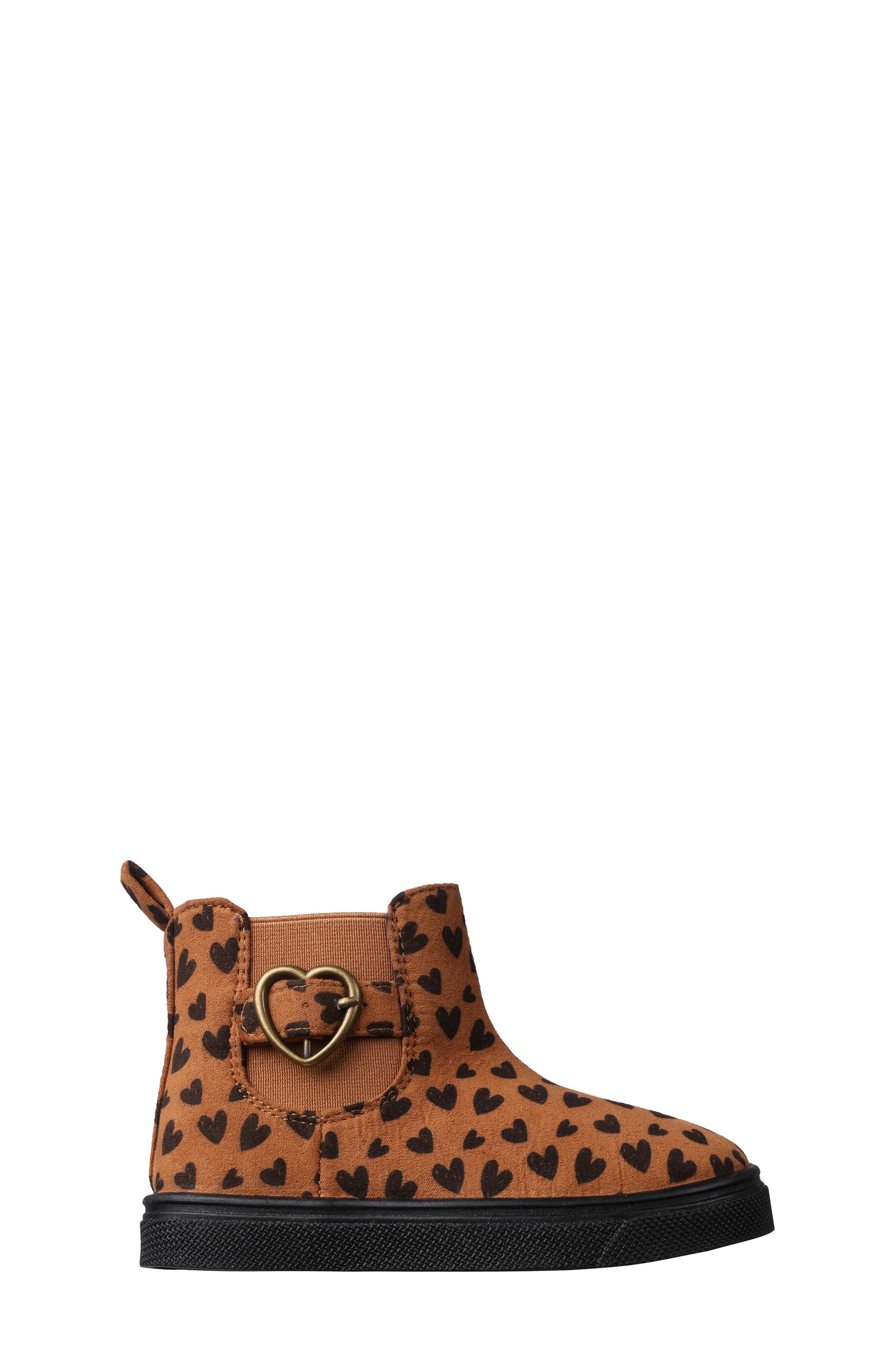 OOMPHIES Kids' Colette Heart Chelsea Boot, Alternate, color, Brown Hearts