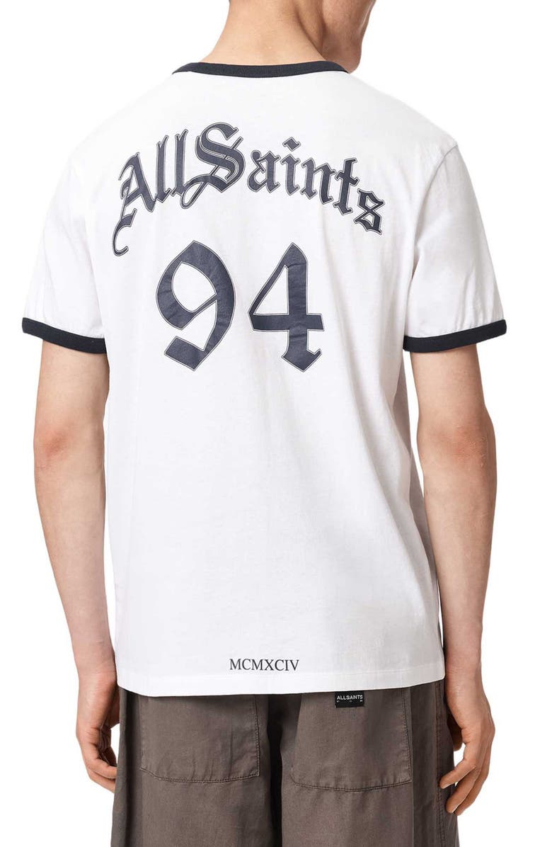 AllSaints Blighty Ringer Graphic T-Shirt, Alternate, color, Optic White