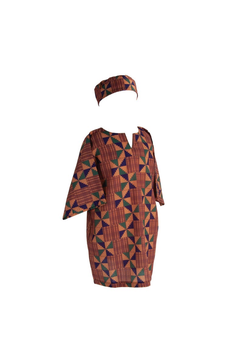 Kaplan Early Learning Company Festive Kente-Inspired Dashiki Boy Garment, Alternate, color, Multicolored