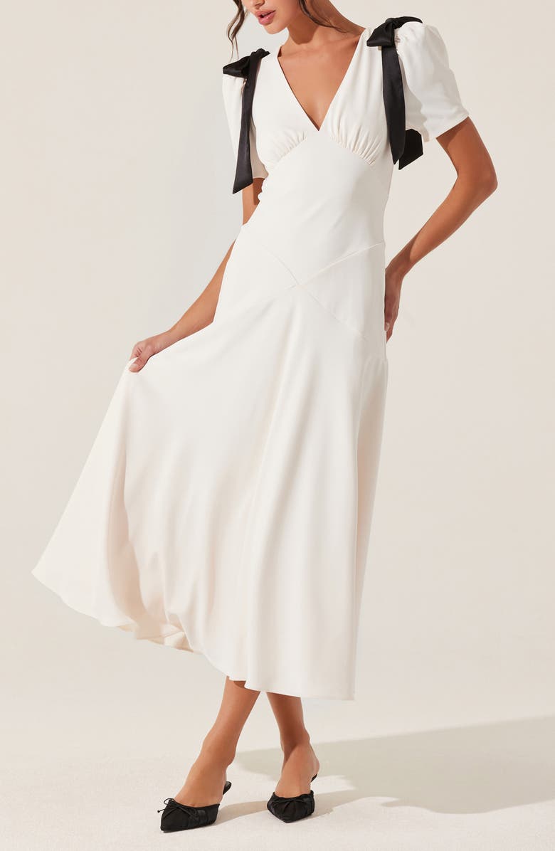 ASTR the Label Ciela Bow Sleeve Midi Dress, Alternate, color,