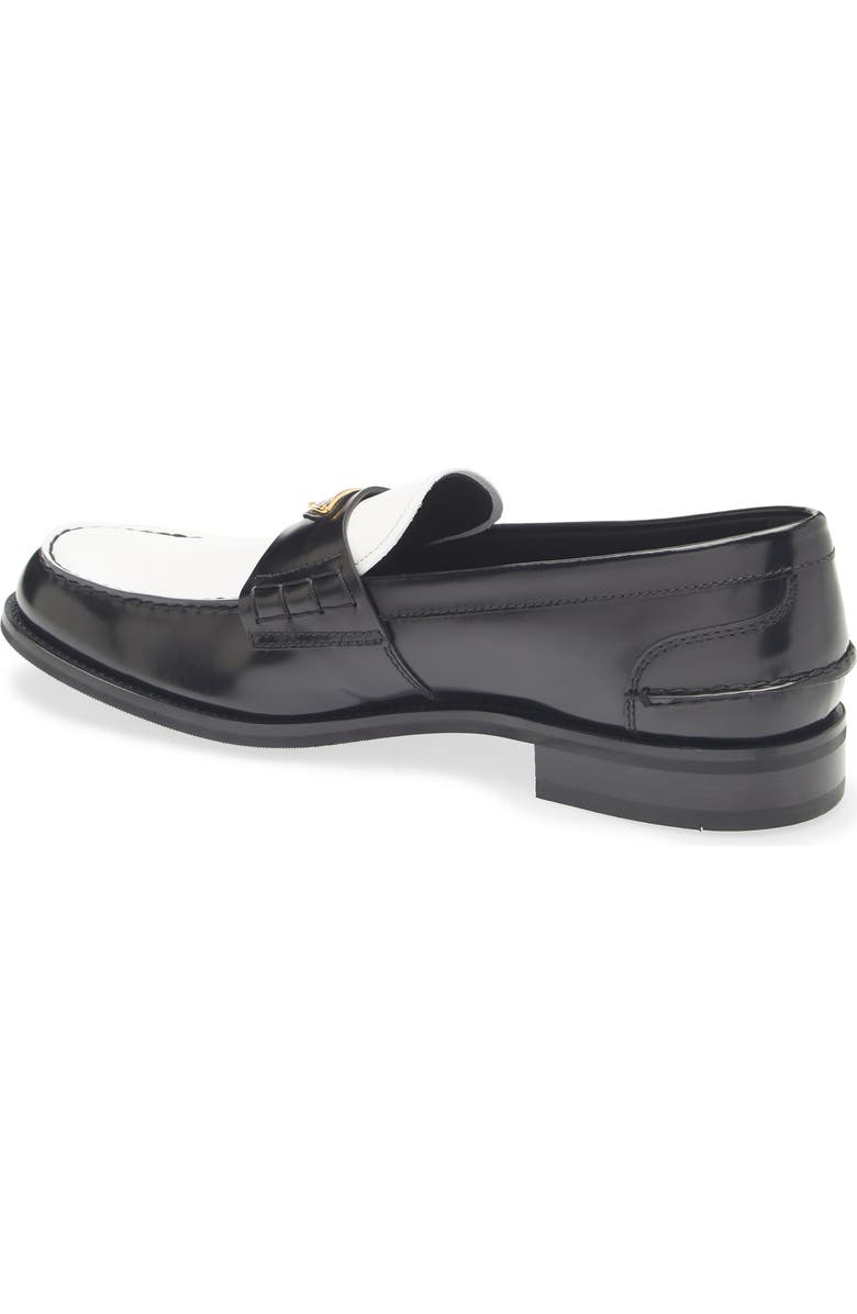Prada Colorblock Loafer, Alternate, color, Nero/ Bianco