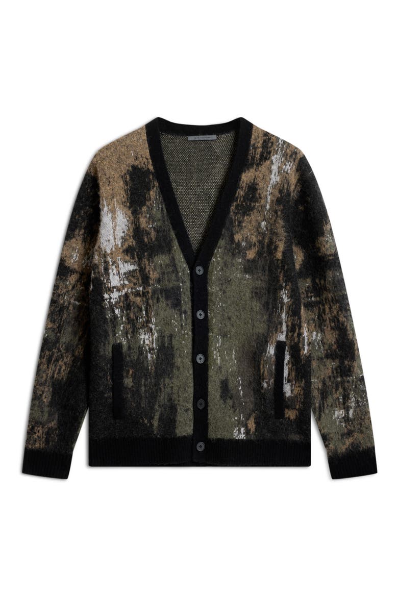 Dio Multicolor Jacquard Cardigan, Alternate, color, TEAKWOOD