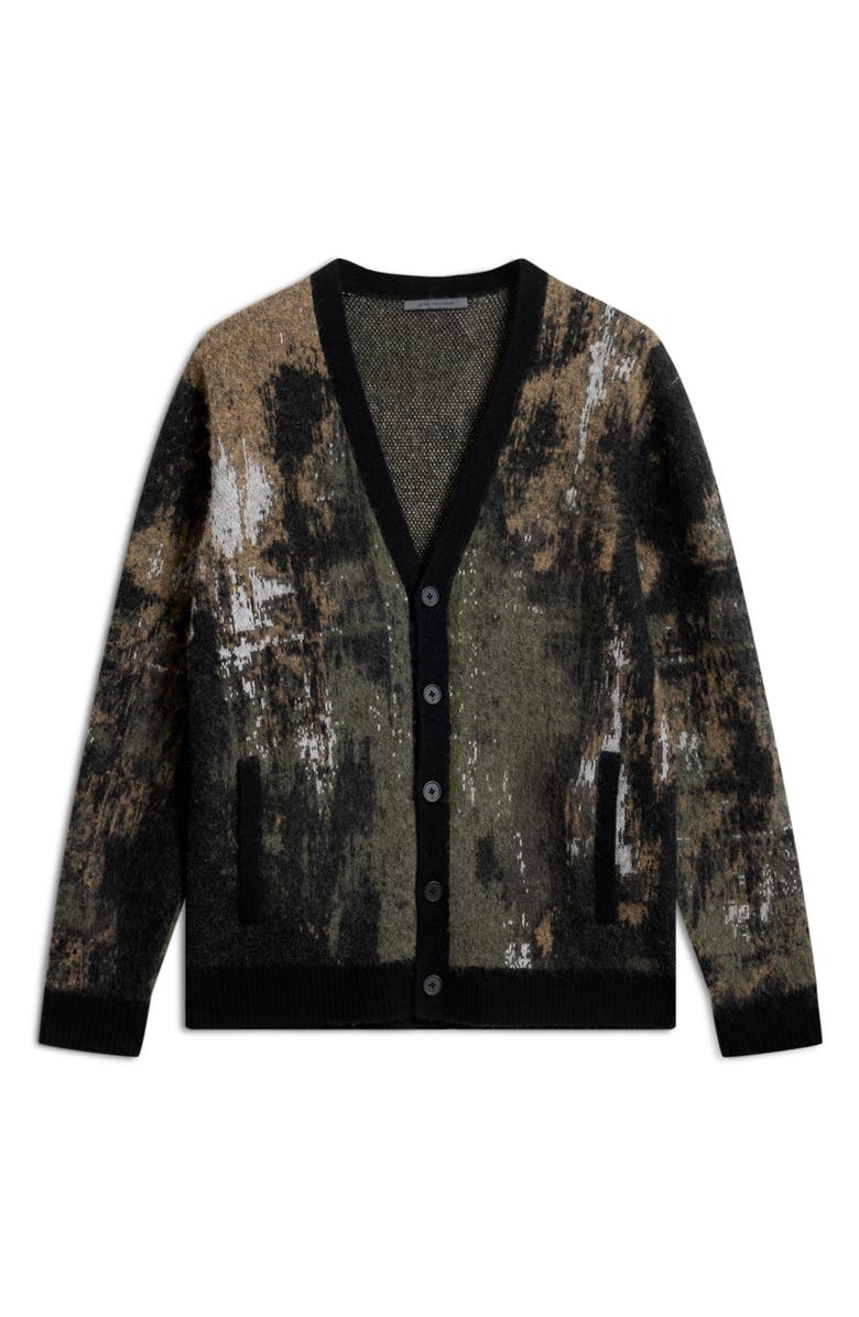 John Varvatos Dio Multicolor Jacquard Cardigan, Alternate, color,