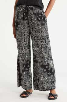 Summer Print Wide Leg Pants