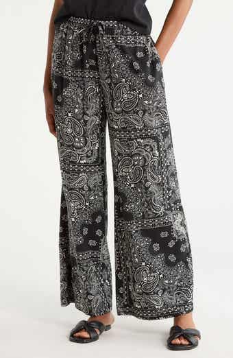Summer Print Wide Leg Pants