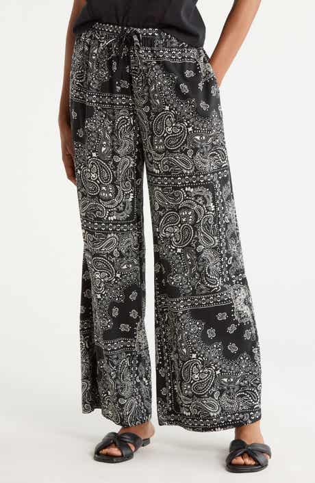 Summer Print Wide Leg Pants