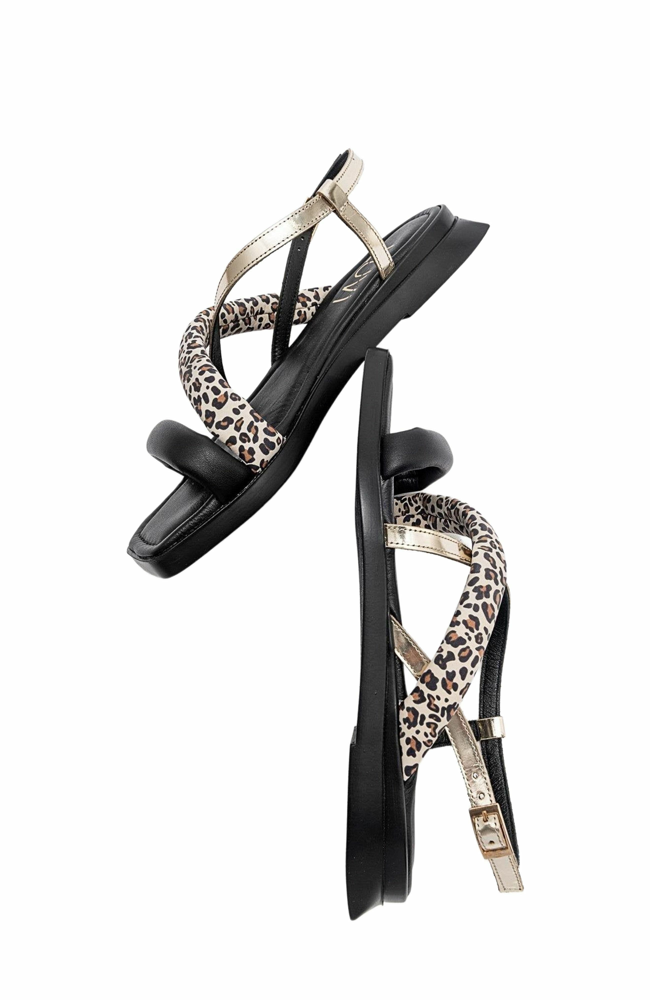 Forever & Always Shoes Leamil Leather Sandal, Alternate, color, Black Leather