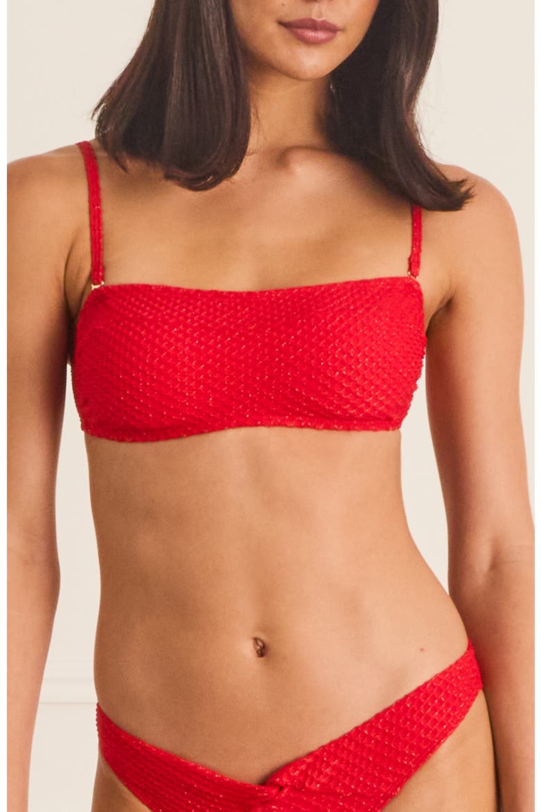 Straight Front Mia Bandeau, Main, color, Red