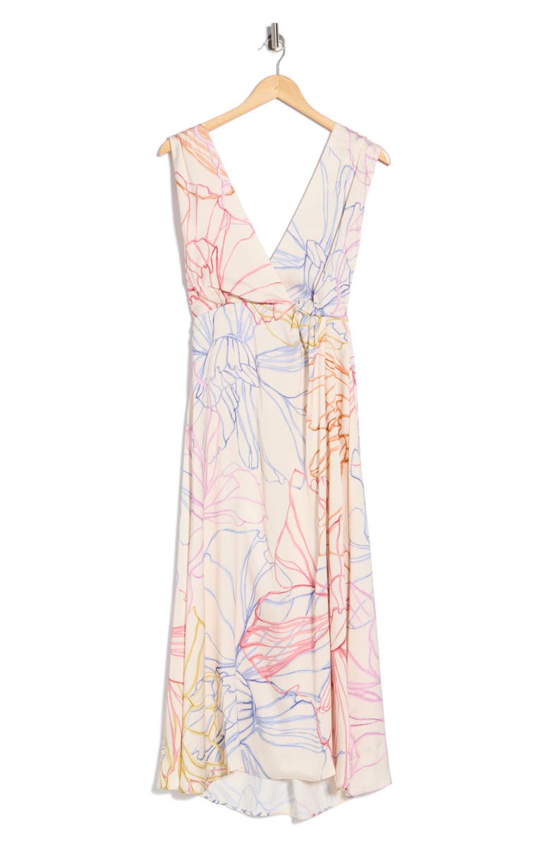 FRNCH Cosima Woven Dress, Main, color, Pastel Sketch