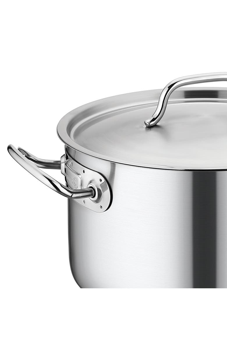 Korkmaz Gastro Proline 3.6 Liter Stainless Steel Casserole with Lid, Alternate, color, Silver