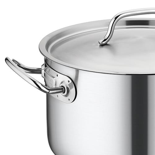 Korkmaz Gastro Proline 4.5 Liter Stainless Steel Low Casserole With Lid In Silver