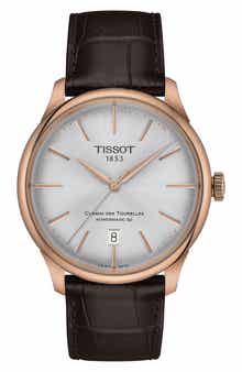 Tissot Chemin des Tourelles Powermatic 80 Leather Strap Watch, 39mm