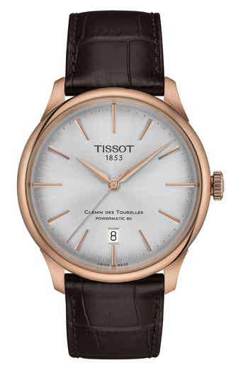 Tissot Chemin des Tourelles Powermatic 80 Leather Strap Watch, 39mm