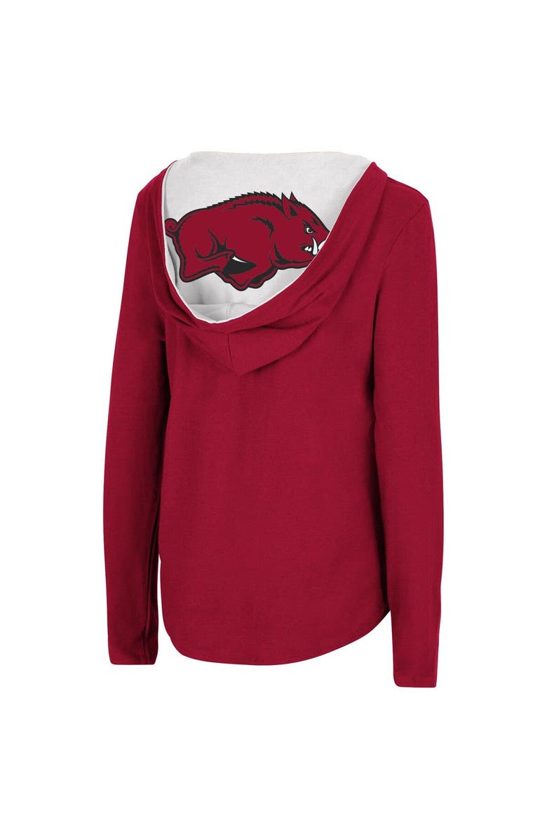 COLOSSEUM Women's Colosseum Cardinal Arkansas Razorbacks Catalina Hoodie Long Sleeve T-Shirt, Alternate, color, Cardinal