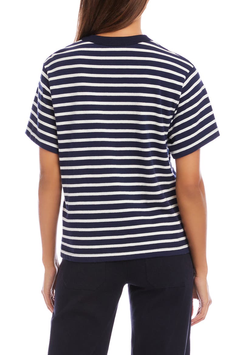 Stripe Cotton T-Shirt, Alternate, color, NAVY/WHITE