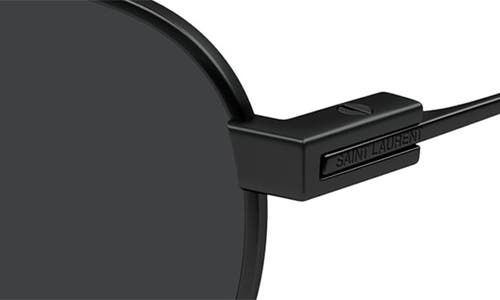 Saint Laurent 53mm Panthos Sunglasses In Black